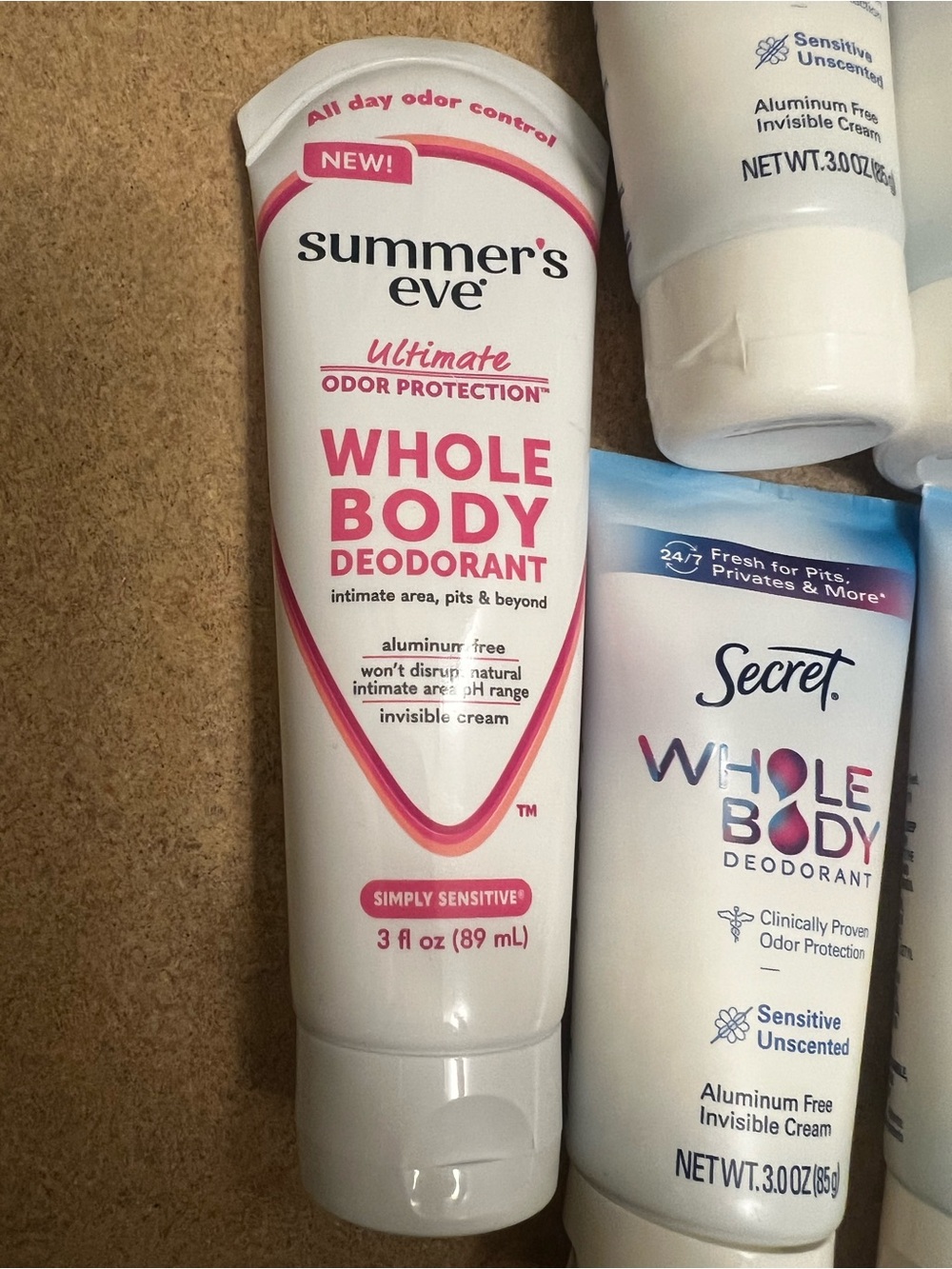 WOMENS/UNISEX WHOLE BODY DEODORANT LOT OF 5 NEW SECRET SUMMERS EVE - Picture 2 of 3